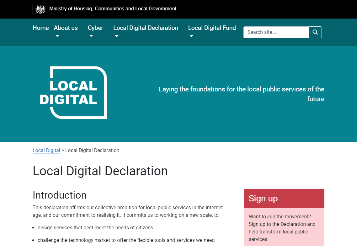 Local Digital Declaration - Socitm