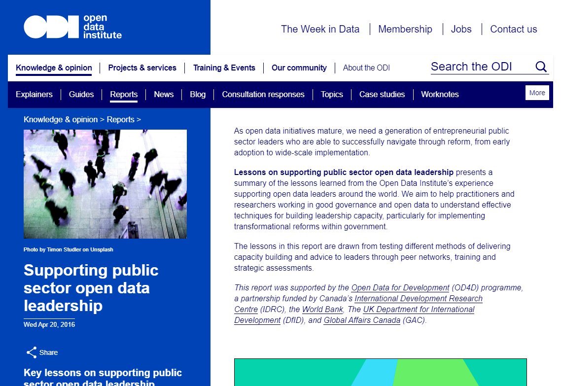 Supporting public sector open data leadership - Socitm