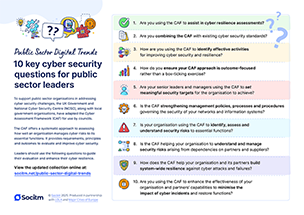 Socitm infographic: 10 key cyber security questions for public sector leaders