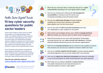 Socitm Public Sector Digital Trends 2026: cyber security questions