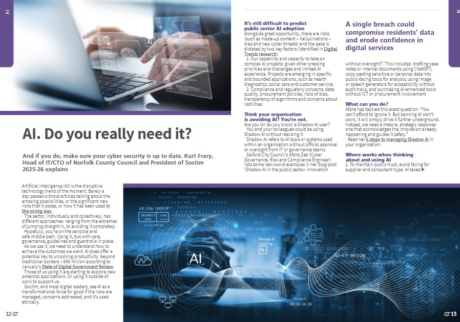 AI. Do you really need it? And if you do, make sure your cyber security it up to date.
