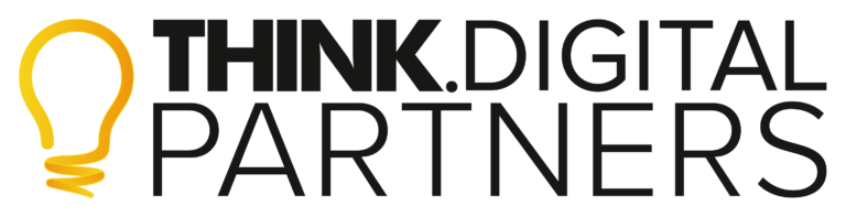 Lightbulb and to its right the words 'Think Digital Partners'.