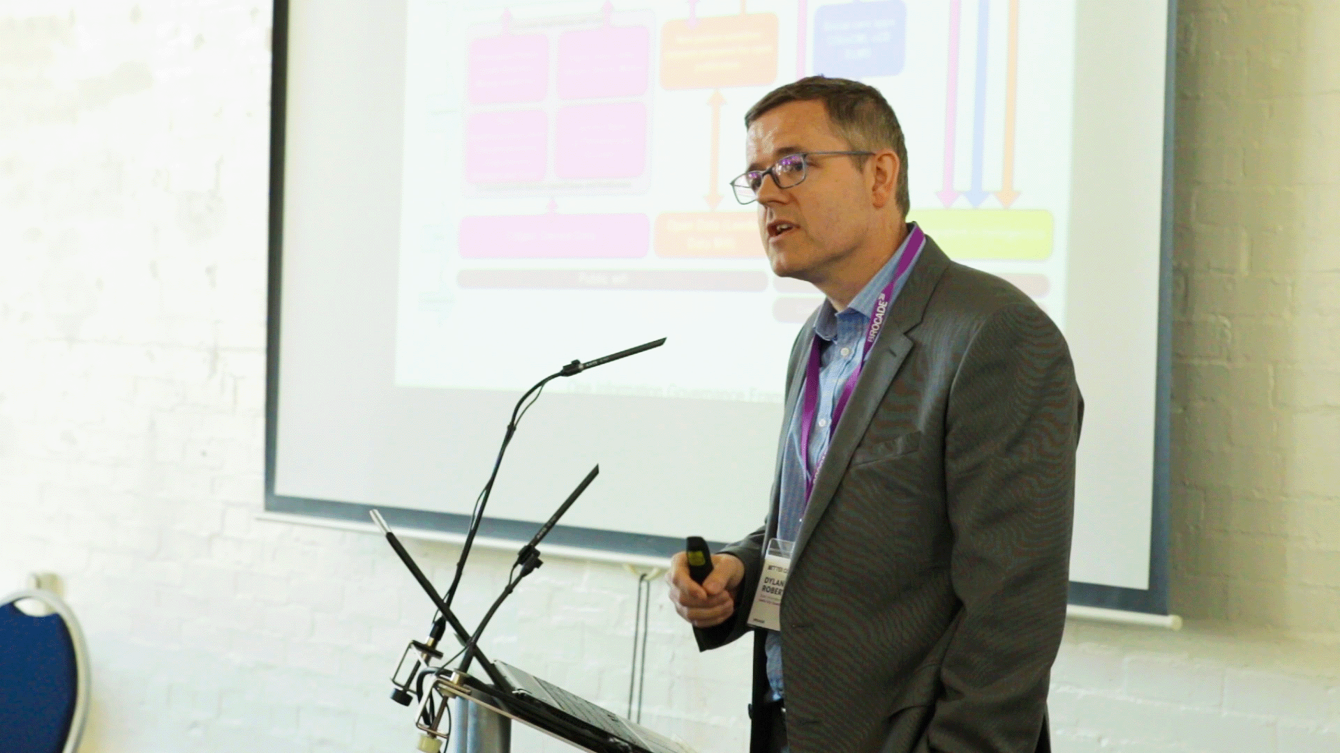 Dylan Roberts speaking at Better Connected Live in May 2016