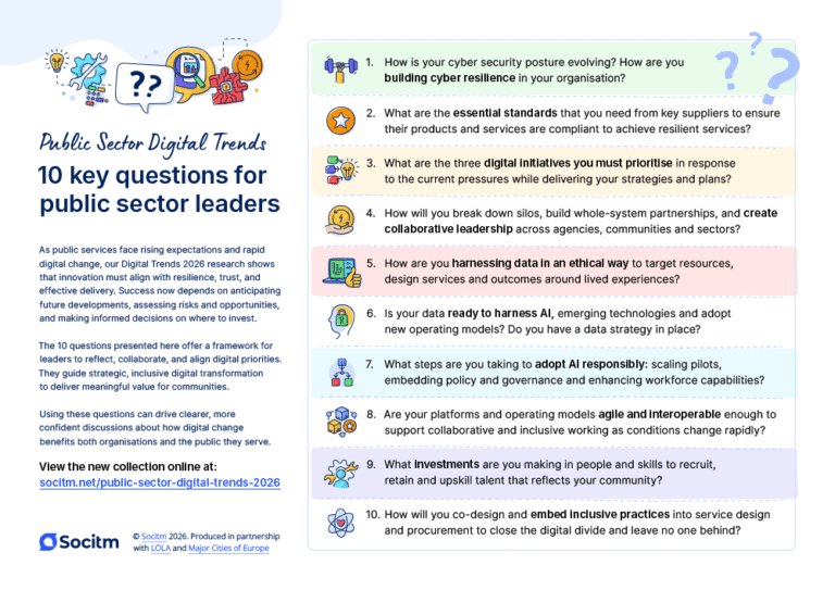 Public sector digital trends 2026: 10 key questions for public sector leaders