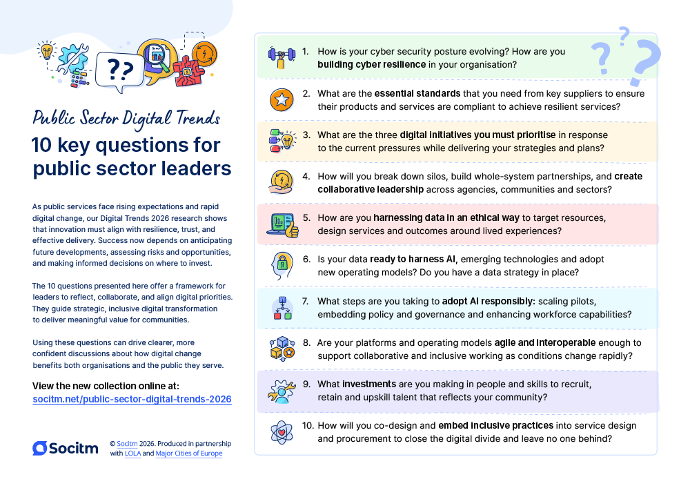 Public sector digital trends 2026: 10 key questions for public sector leaders