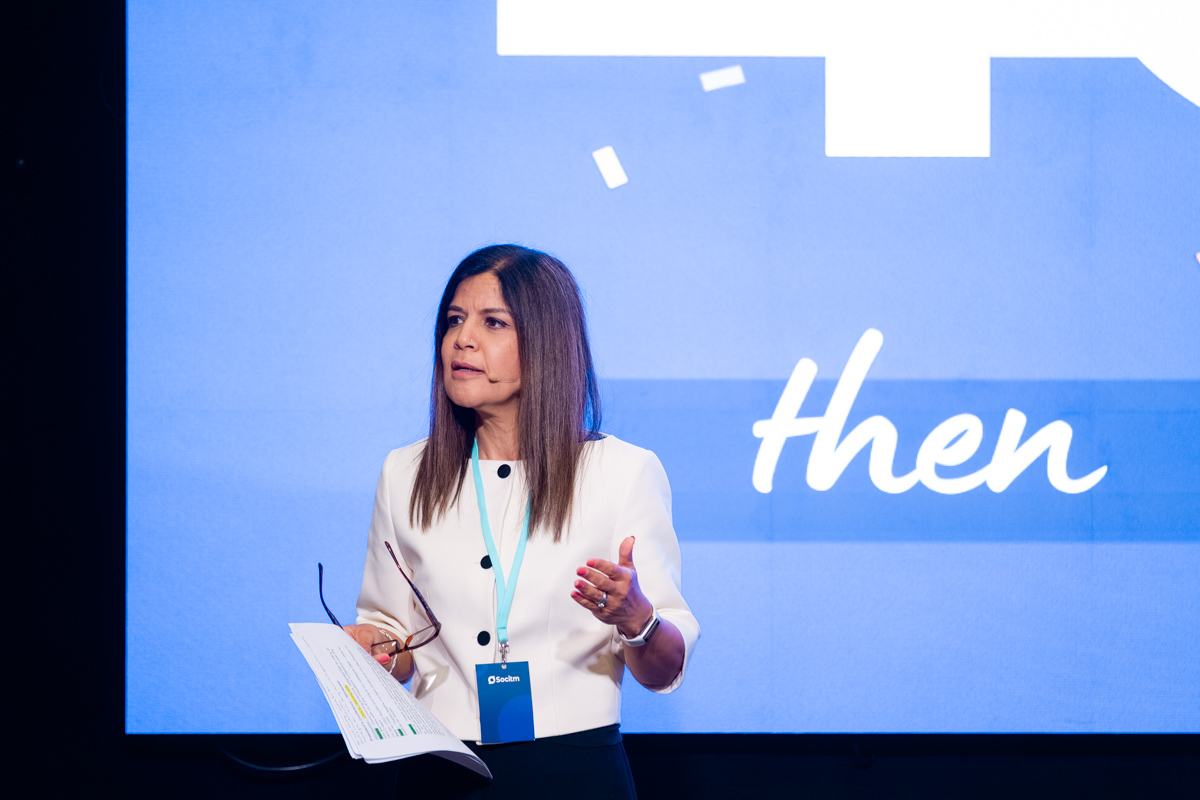 adira Hussain, Socitm, speaking at Socitm President's Conference 2026