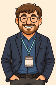 AI generated cartoon of Aidan Matthews